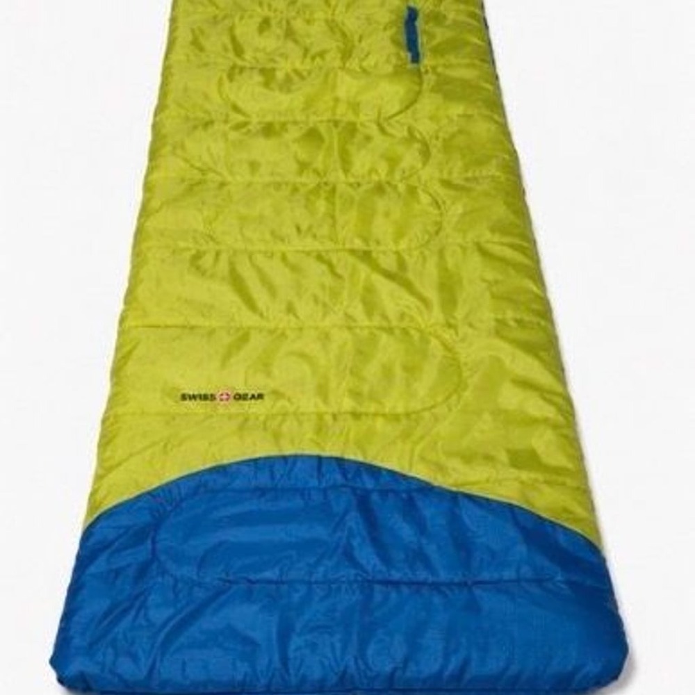 SwissGear Lights Out 40 Degree Youth Sleeping Bag Lime Green/Blue